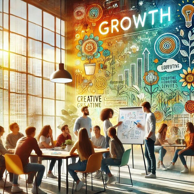 Students building career growth skills in a guided learning session